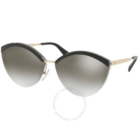 prada sunglasses 07us u43.5o0|Prada Ladies Gold Tone Oval Sunglasses PR 07US U435O0 64.